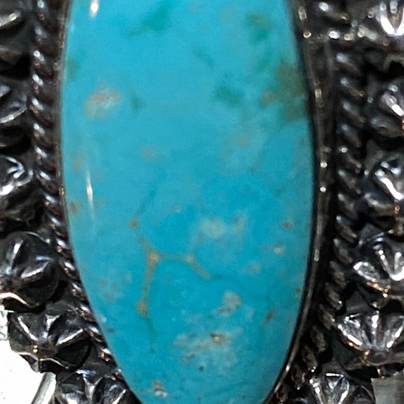 Turquoise Silver Ring Native American made - Picture 5 of 12